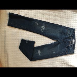 Slightly distressed jeans